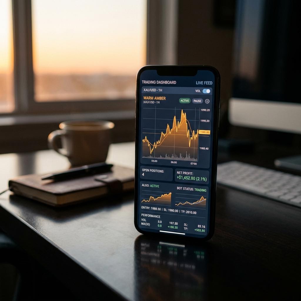 TradeGPT Benutzeroberfläche auf einem Smartphone